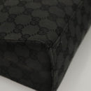 GUCCI GG Canvas Jackie Shoulder Bag Black Silver 001 3355 1781 Auth 133986-10
