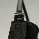 GUCCI GG Canvas Jackie Shoulder Bag Black Silver 001 3355 1781 Auth 133986-14