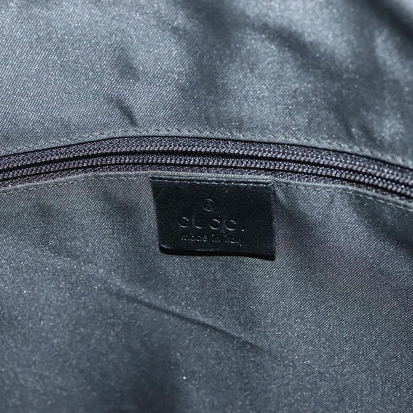 GUCCI GG Canvas Jackie Shoulder Bag Black Silver 001 3355 1781 Auth 133986