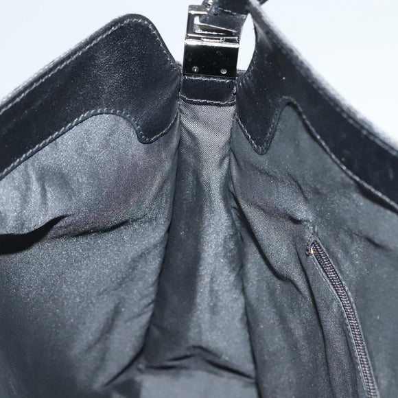 GUCCI GG Canvas Jackie Shoulder Bag Black Silver 001 3355 1781 Auth 133986