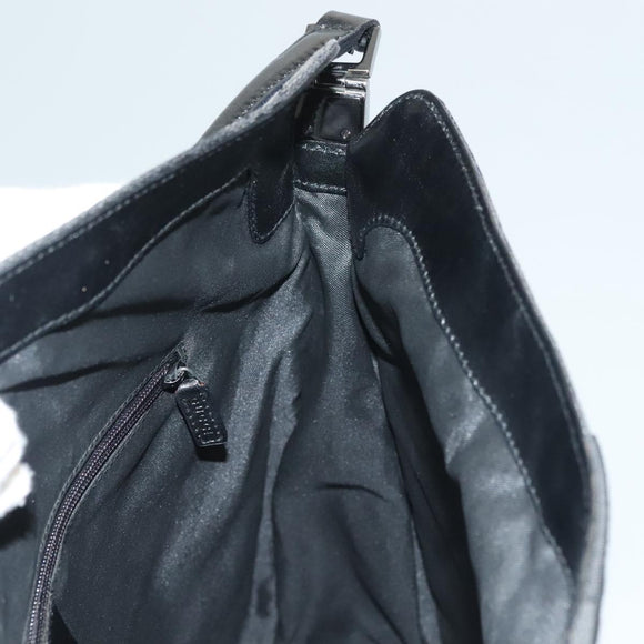 GUCCI GG Canvas Jackie Shoulder Bag Black Silver 001 3355 1781 Auth 133986