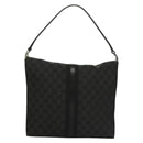 GUCCI GG Canvas Jackie Shoulder Bag Black Silver 001 3355 1781 Auth 133986-3