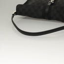 GUCCI GG Canvas Jackie Shoulder Bag Black Silver 001 3355 1781 Auth 133986-7