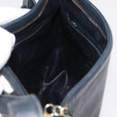CHANEL COCO Mark Shoulder Bag Caviar Skin Navy CC Auth 133988-20