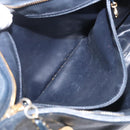 CHANEL COCO Mark Shoulder Bag Caviar Skin Navy CC Auth 133988-24