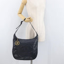 CHANEL COCO Mark Shoulder Bag Caviar Skin Navy CC Auth 133988-26