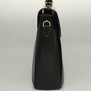 Salvatore Ferragamo Hand Bag Leather Black Gold Auth 133992-4