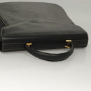 Salvatore Ferragamo Hand Bag Leather Black Gold Auth 133992-6