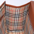 Burberrys Hand Bag Leather Brown Gold Auth 133999-19