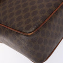 CELINE Macadam Canvas Shoulder Bag PVC Brown Gold Auth 134002-15