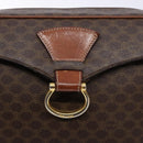 CELINE Macadam Canvas Shoulder Bag PVC Brown Gold Auth 134002-18