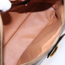 CELINE Macadam Canvas Shoulder Bag PVC Brown Gold Auth 134002-10