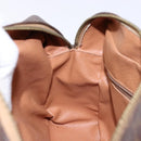 CELINE Macadam Canvas Shoulder Bag PVC Brown Gold Auth 134002-20