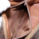 CELINE Macadam Canvas Shoulder Bag PVC Brown Gold Auth 134002-11