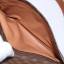 CELINE Macadam Canvas Shoulder Bag PVC Brown Gold Auth 134002-21