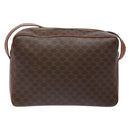 CELINE Macadam Canvas Shoulder Bag PVC Brown Gold Auth 134002-2