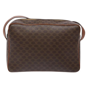 CELINE Macadam Canvas Shoulder Bag PVC Brown Gold Auth 134002 - 0