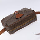 CELINE Macadam Canvas Shoulder Bag PVC Brown Gold Auth 134002-6
