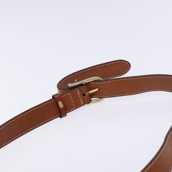 CELINE Macadam Canvas Shoulder Bag PVC Brown Gold Auth 134002