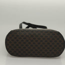 CELINE Macadam Canvas Hand Bag PVC Leather Black Gold Auth 134008-5
