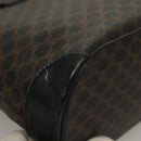 CELINE Macadam Canvas Hand Bag PVC Leather Black Gold Auth 134008-9