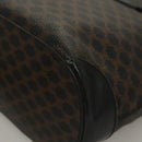 CELINE Macadam Canvas Hand Bag PVC Leather Black Gold Auth 134008-15
