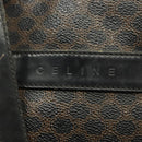 CELINE Macadam Canvas Hand Bag PVC Leather Black Gold Auth 134008-18