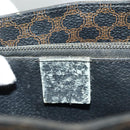 CELINE Macadam Canvas Hand Bag PVC Leather Black Gold Auth 134008-19