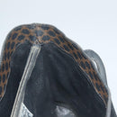 CELINE Macadam Canvas Hand Bag PVC Leather Black Gold Auth 134008-24
