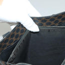 CELINE Macadam Canvas Hand Bag PVC Leather Black Gold Auth 134008-11