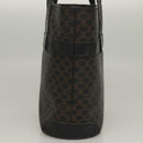 CELINE Macadam Canvas Hand Bag PVC Leather Black Gold Auth 134008-3