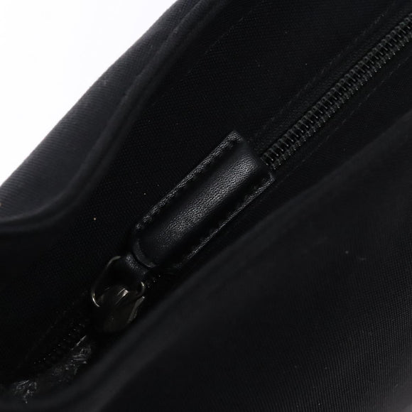 Salvatore Ferragamo Vala Shoulder Bag Canvas Black Silver Auth 134009