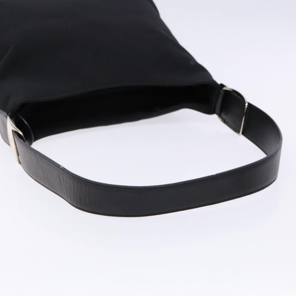 Salvatore Ferragamo Vala Shoulder Bag Canvas Black Silver Auth 134009