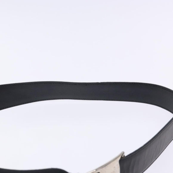 Salvatore Ferragamo Vala Shoulder Bag Canvas Black Silver Auth 134009