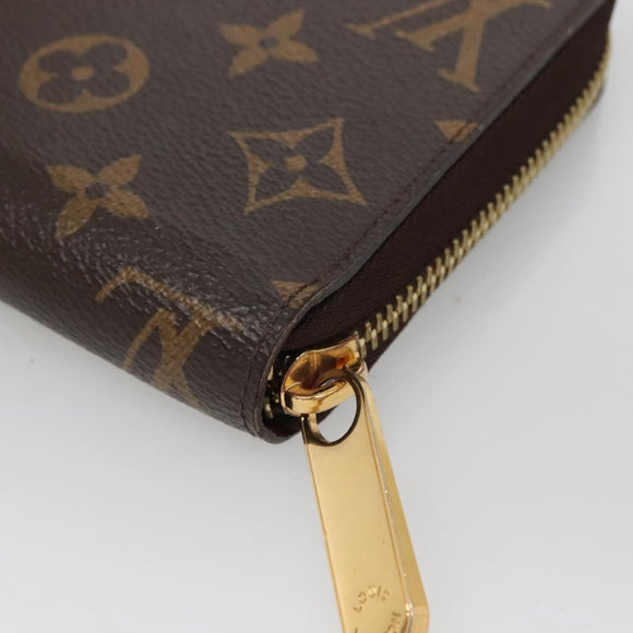 LOUIS VUITTON Monogram Zippy Wallet Long Wallet M42616 LV Auth 134012