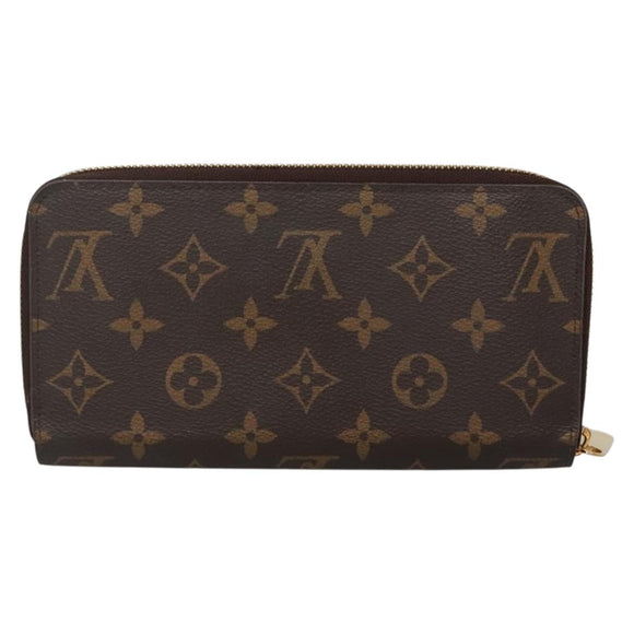 LOUIS VUITTON Monogram Zippy Wallet Long Wallet M42616 LV Auth 134012