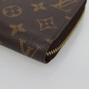 LOUIS VUITTON Monogram Zippy Wallet Long Wallet M42616 LV Auth 134012-8