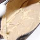 FENDI Zucca Canvas Hand Pouch Black Brown Auth 134013-12