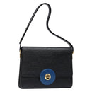 LOUIS VUITTON Epi Bicolor Free Run Shoulder Bag Black Blue M52415 LV Auth 134034-1