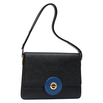 LOUIS VUITTON Epi Bicolor Free Run Shoulder Bag Black Blue M52415 LV Auth 134034