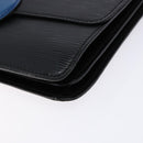 LOUIS VUITTON Epi Bicolor Free Run Shoulder Bag Black Blue M52415 LV Auth 134034-9