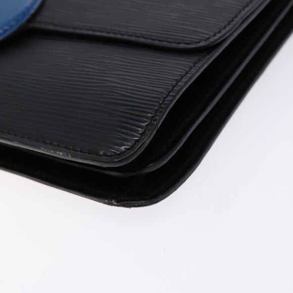 LOUIS VUITTON Epi Bicolor Free Run Shoulder Bag Black Blue M52415 LV Auth 134034