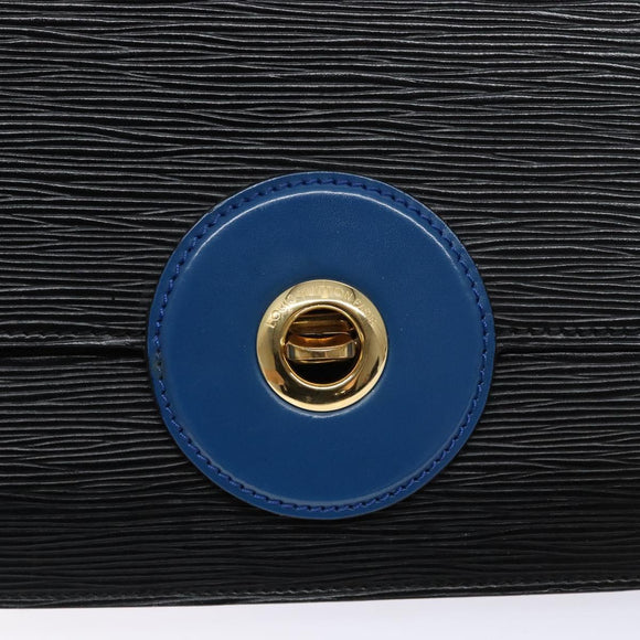 LOUIS VUITTON Epi Bicolor Free Run Shoulder Bag Black Blue M52415 LV Auth 134034
