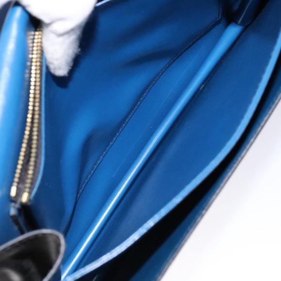 LOUIS VUITTON Epi Bicolor Free Run Shoulder Bag Black Blue M52415 LV Auth 134034