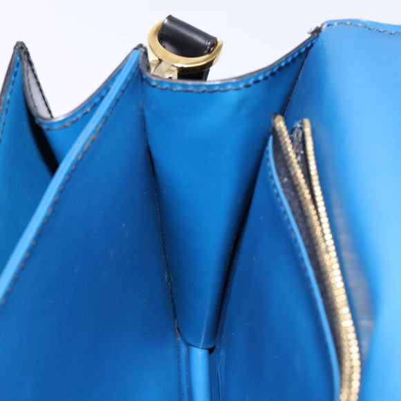 LOUIS VUITTON Epi Bicolor Free Run Shoulder Bag Black Blue M52415 LV Auth 134034