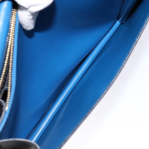 LOUIS VUITTON Epi Bicolor Free Run Shoulder Bag Black Blue M52415 LV Auth 134034