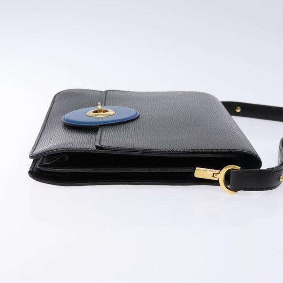 LOUIS VUITTON Epi Bicolor Free Run Shoulder Bag Black Blue M52415 LV Auth 134034