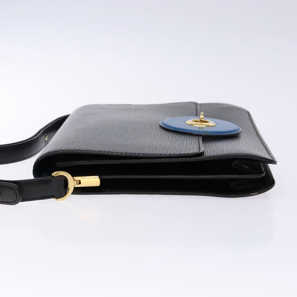 LOUIS VUITTON Epi Bicolor Free Run Shoulder Bag Black Blue M52415 LV Auth 134034