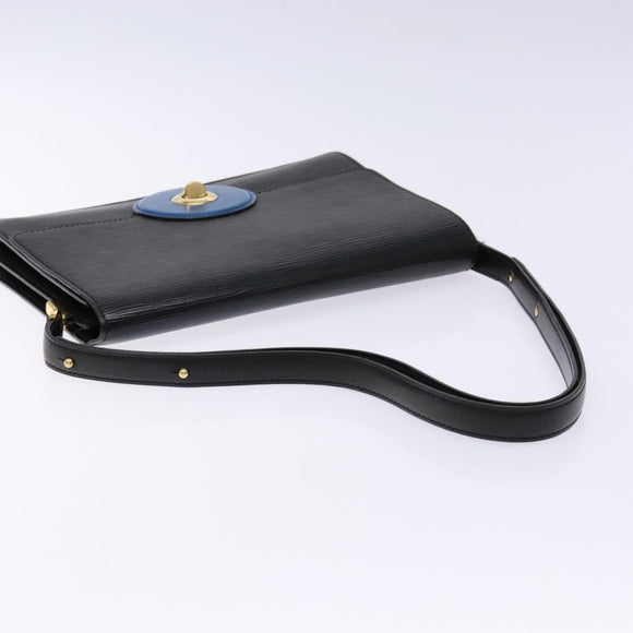 LOUIS VUITTON Epi Bicolor Free Run Shoulder Bag Black Blue M52415 LV Auth 134034
