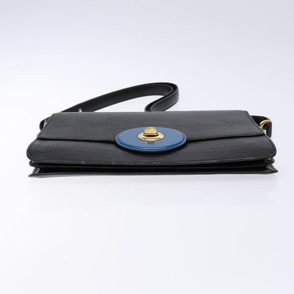 LOUIS VUITTON Epi Bicolor Free Run Shoulder Bag Black Blue M52415 LV Auth 134034